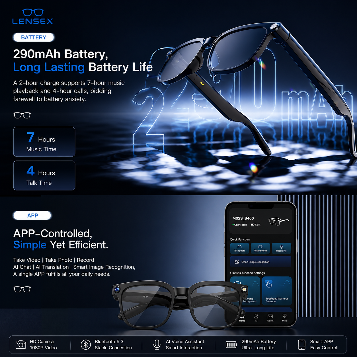 Lensex Nova AI Smart Glasses