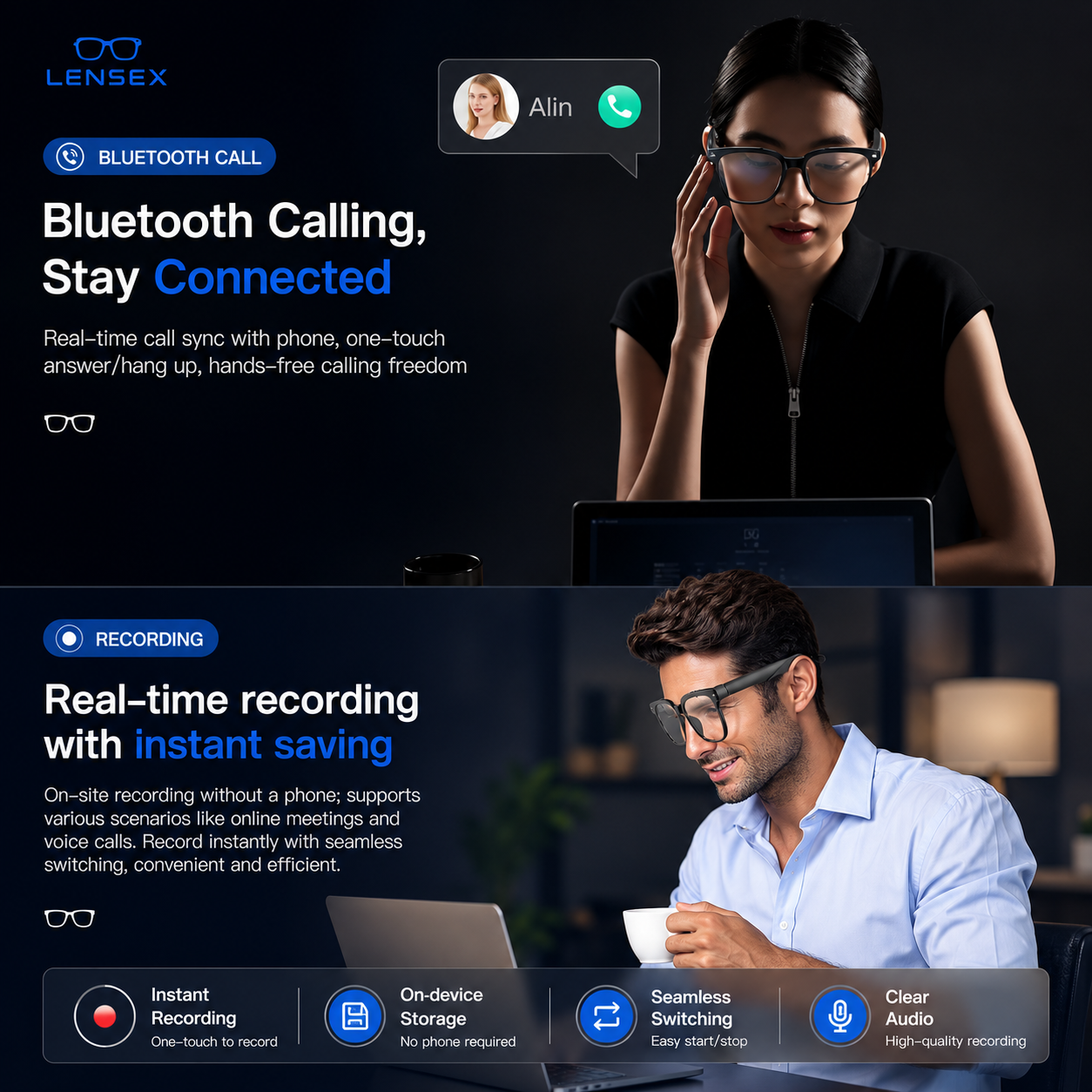 Lensex Nova AI Smart Glasses